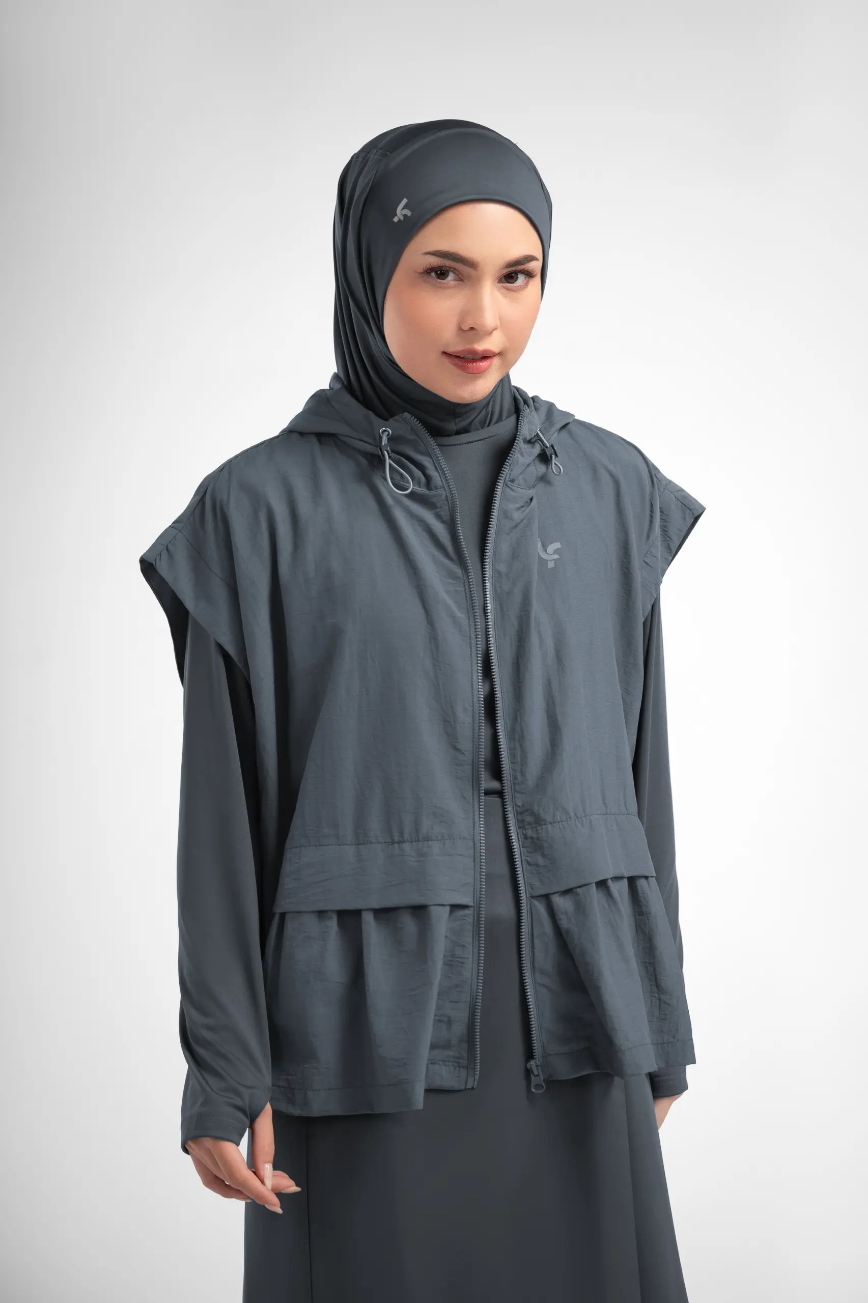 Lady Fit Runera Frill Vest Charcoal