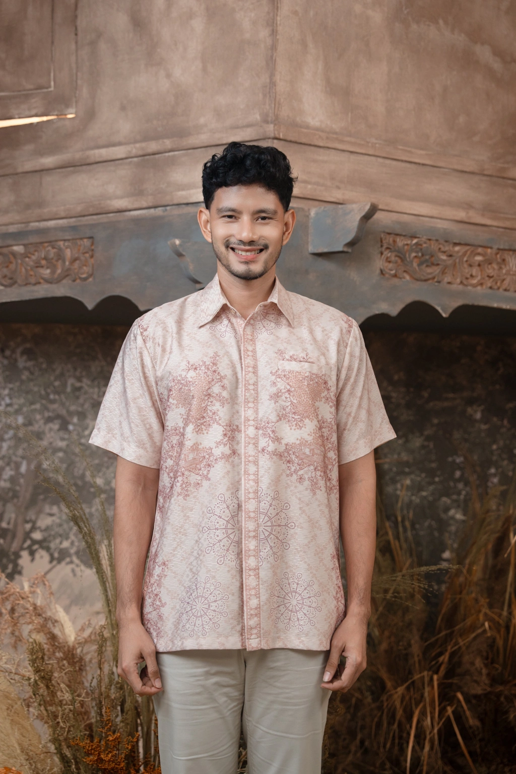 Meutia Shirt Men in Woodrose