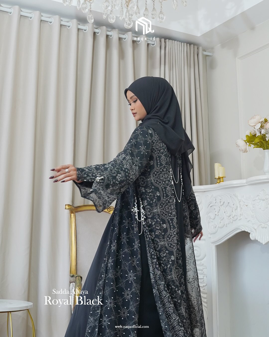 SADDA ABAYA - ROYAL BLACK - Gambar 2