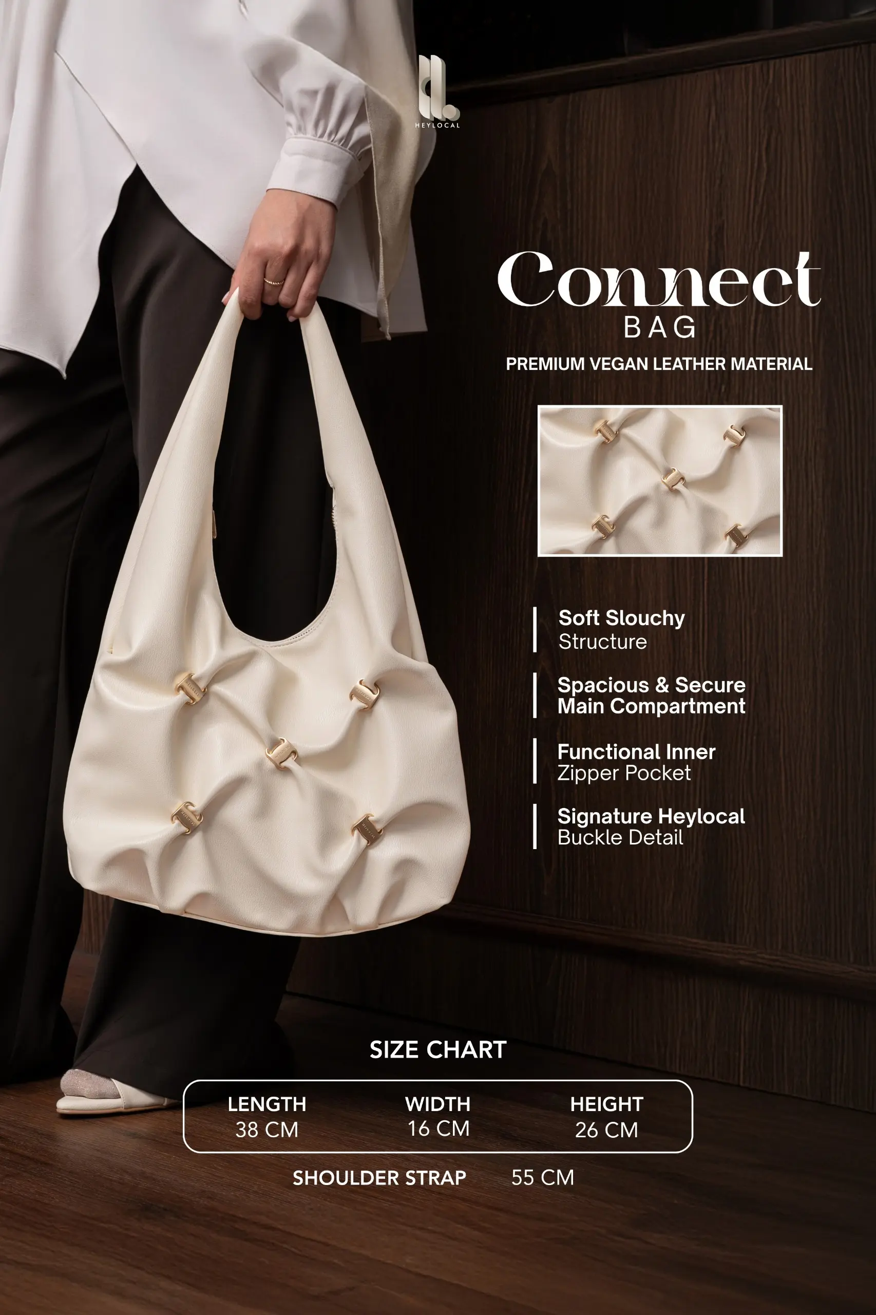 CONNECT TOTEBAG HAZELNUT - Gambar 3
