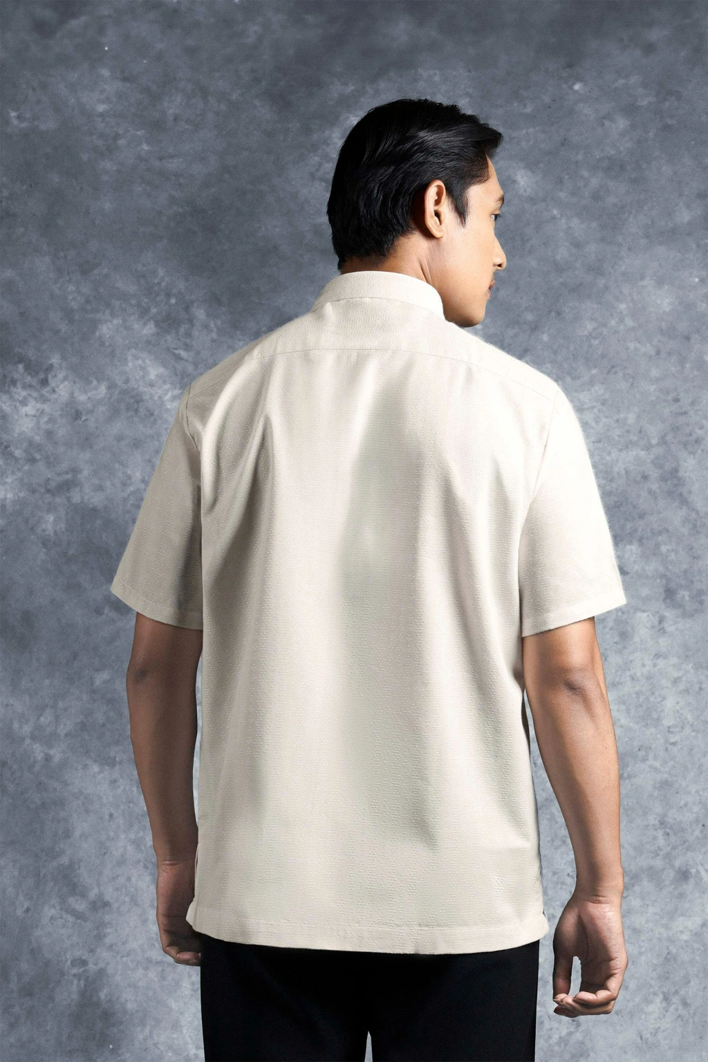 Kemeja Elok Brokat Lengan Pendek Puspa - Gambar 4