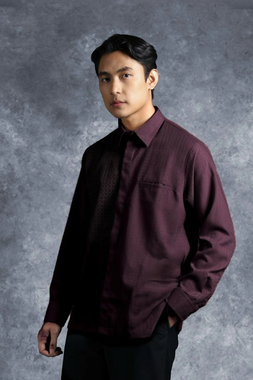 Kemeja Elok Brokat Lengan Panjang Gandaria - Gambar 3