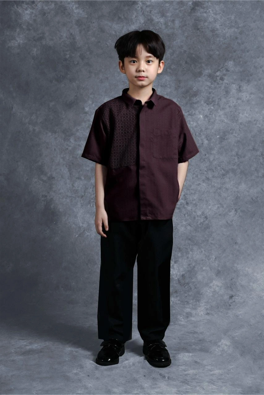Kemeja Anak Elok Brokat Gandaria - Gambar 4