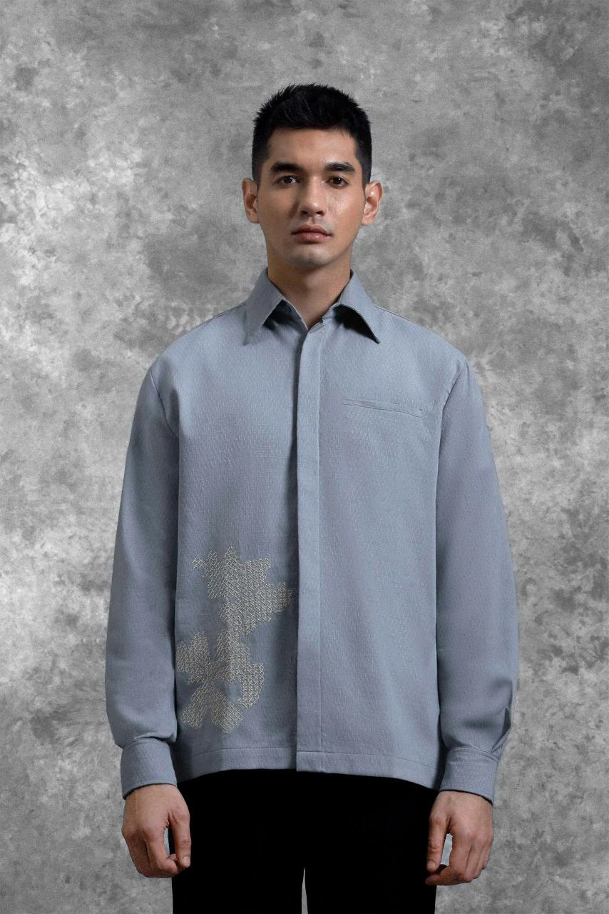 Kemeja Bordir Renjana Lengan Panjang Embun