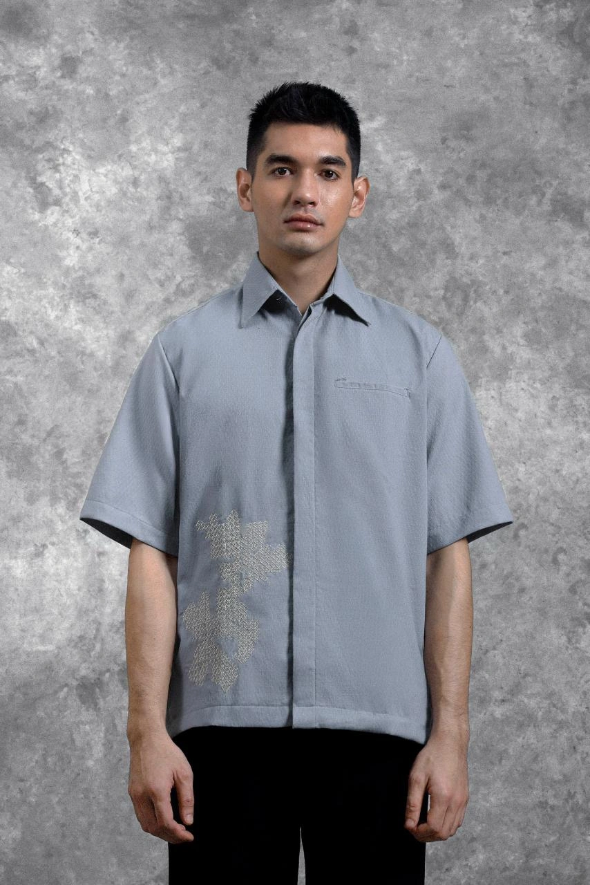 Kemeja Bordir Renjana Lengan Pendek Embun