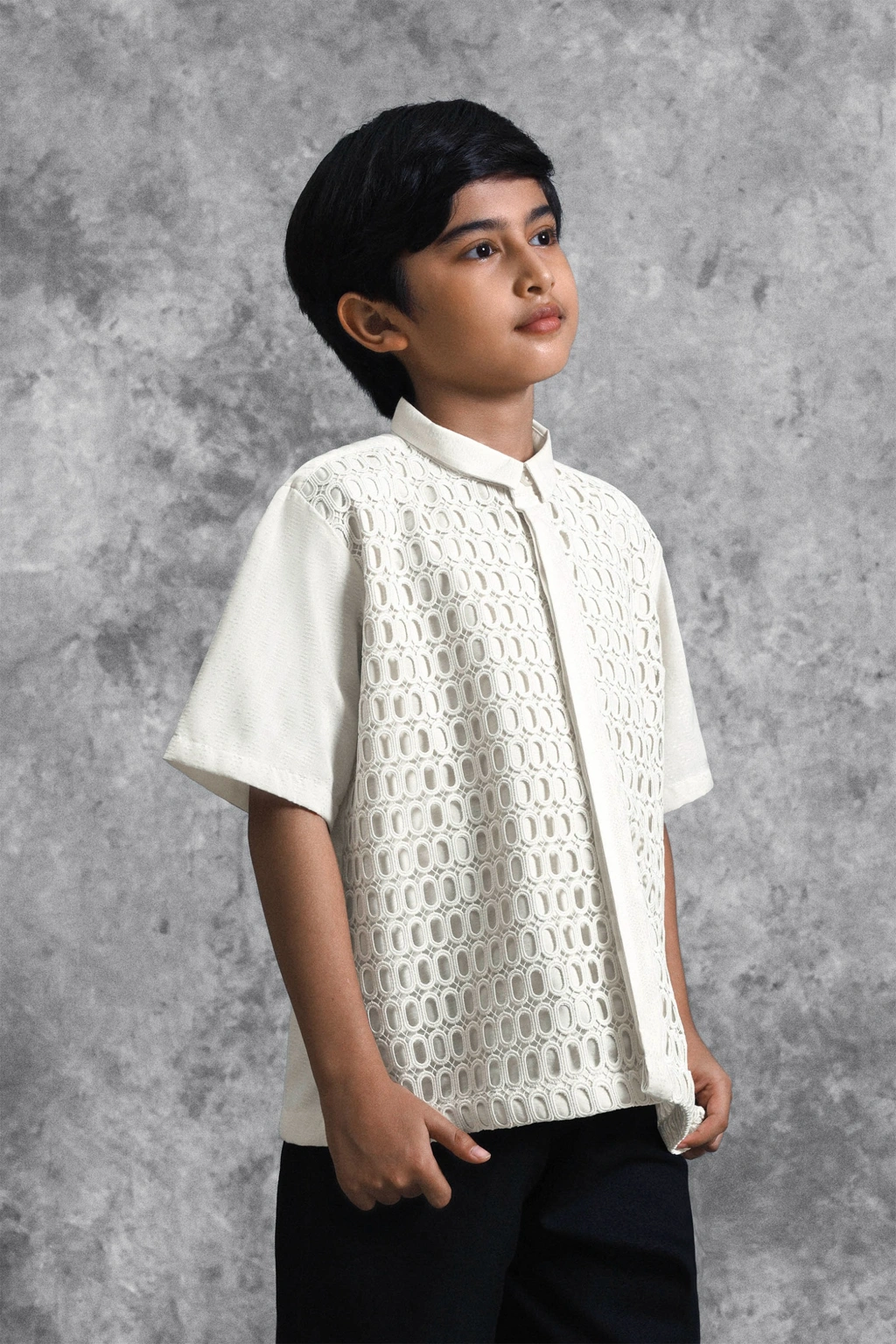 Kemeja Anak Brukat Renjana Binar - Gambar 3