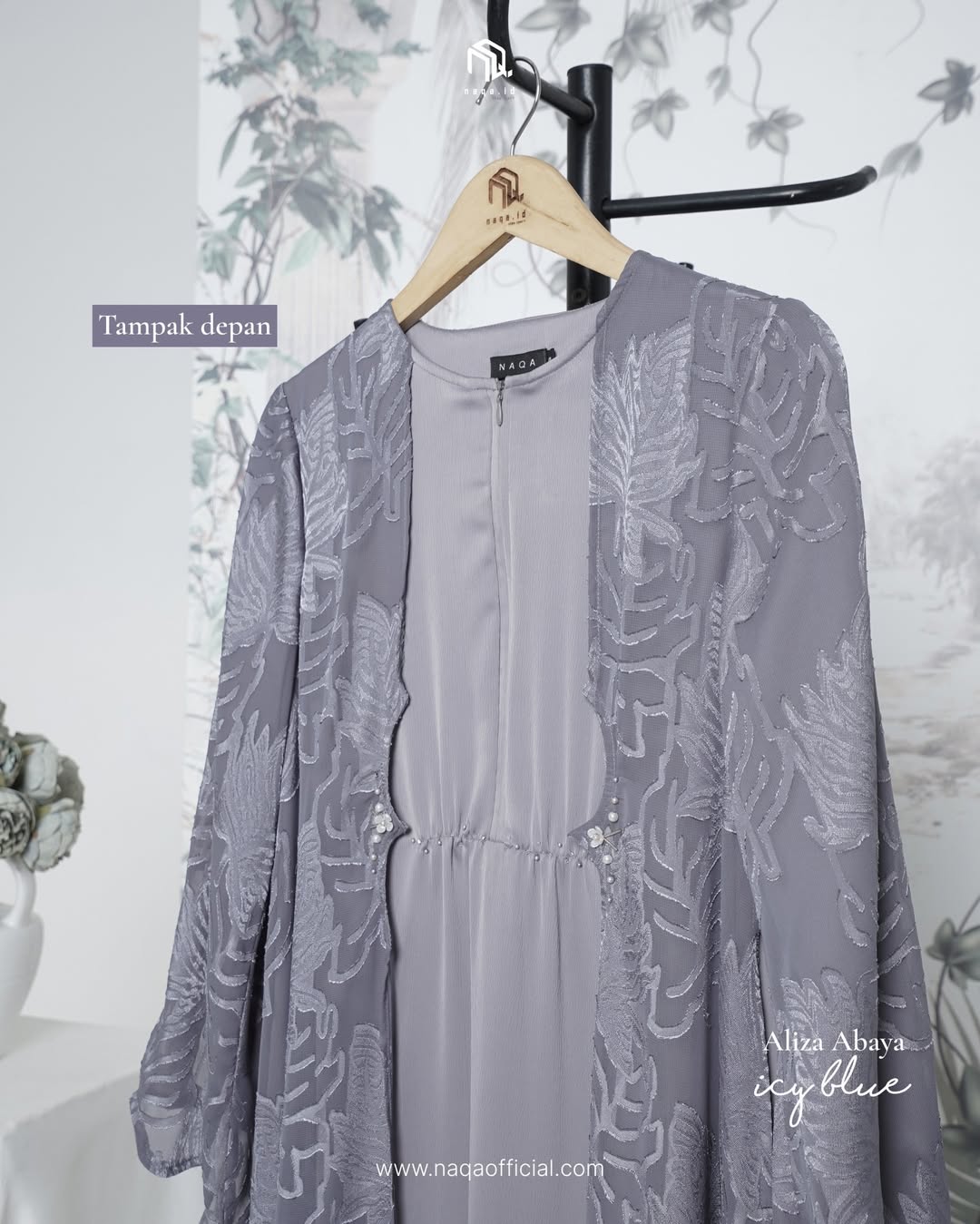 ALIZA ABAYA - ICE BLUE - Gambar 3