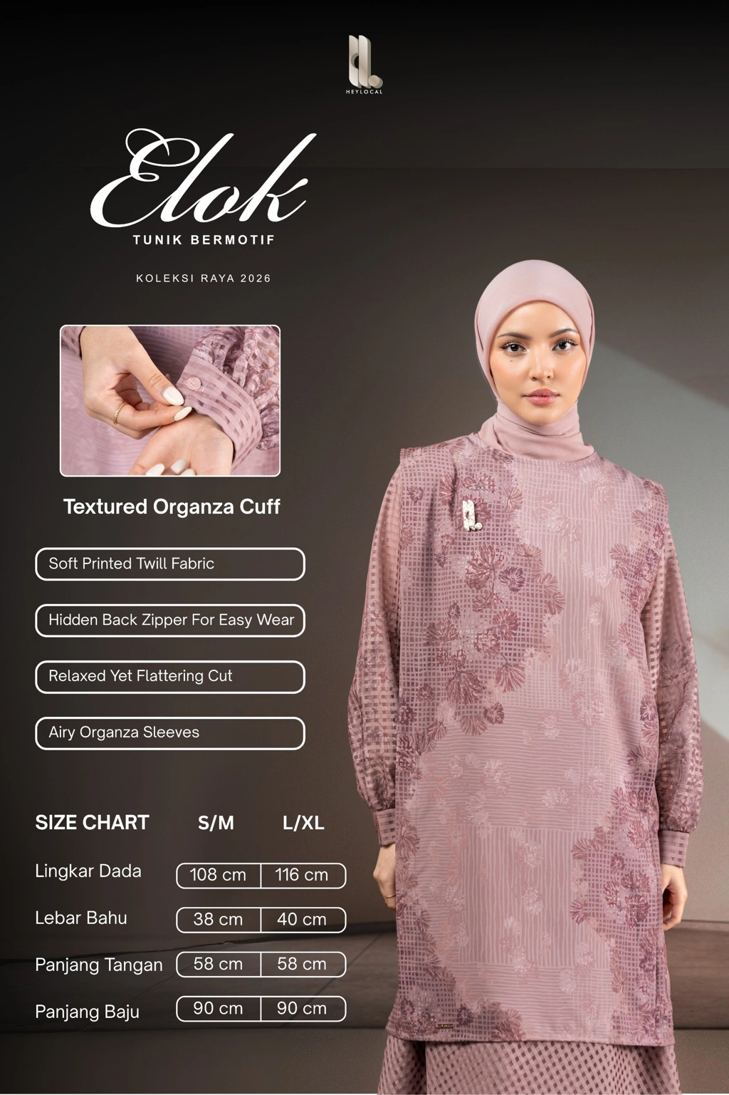 TUNIK BERMOTIF ELOK PALEM - Gambar 2