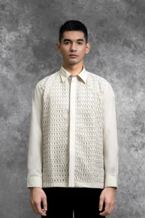 Kemeja Brukat Renjana Lengan Panjang Binar