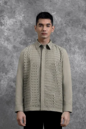 Kemeja Brukat Renjana Lengan Panjang Tenun